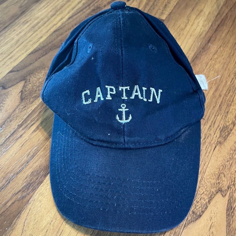 DPCrew Captain Anchor Hat Mens OSFM Navy Blue Cotton Nautical Baseball Cap